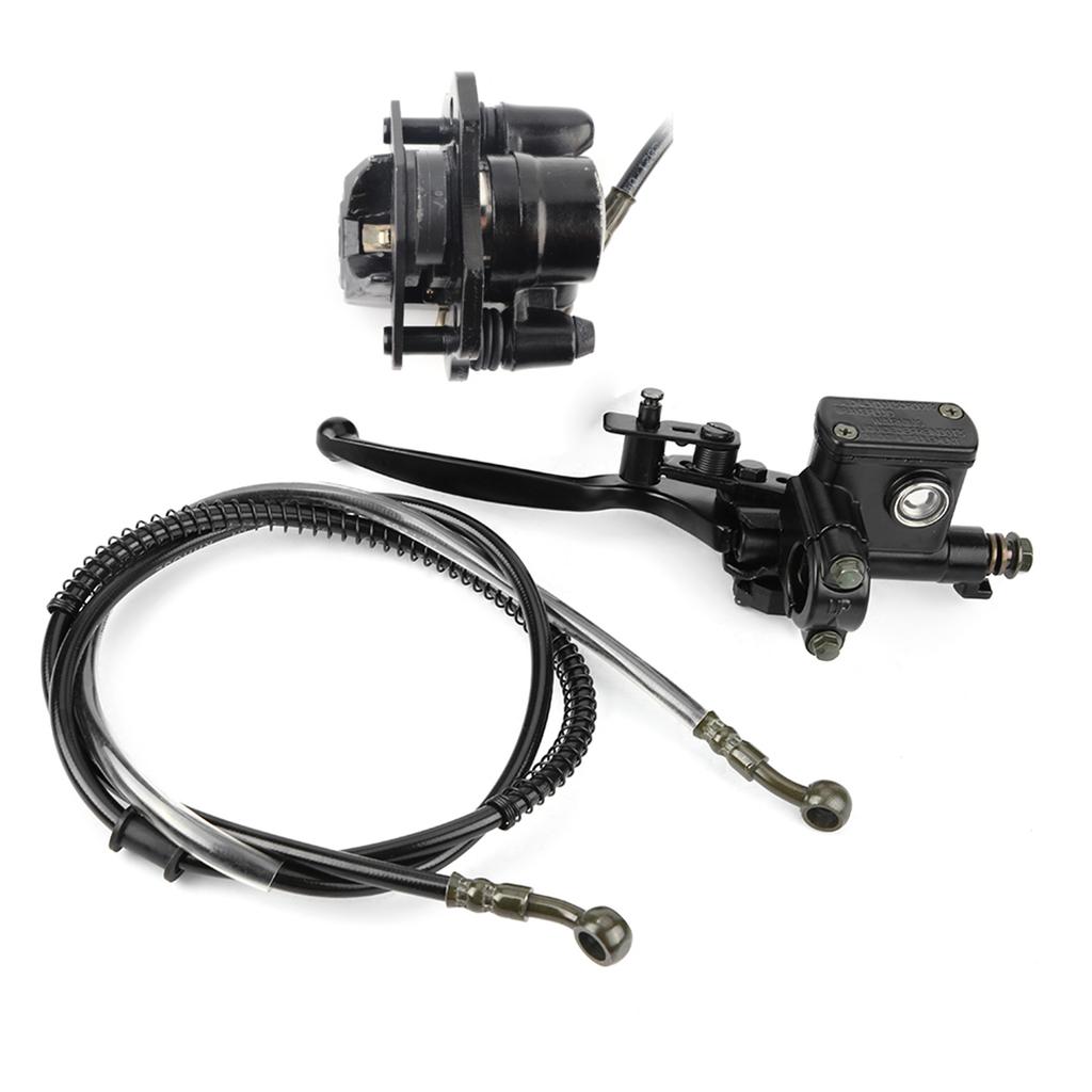 Hydraulic Rear Disc Brake Caliper System, High Strength Aluminum,   Design, Anti-Rust, Wear Resistance for Quad Dirt Bike ATV Black