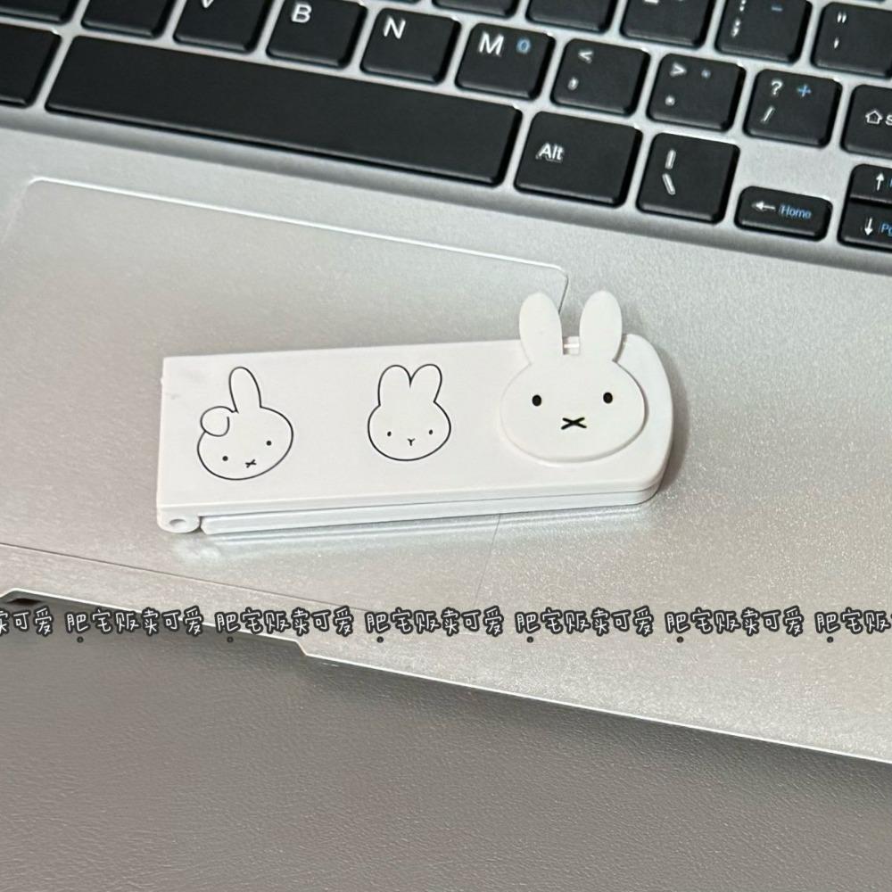 New Style Cute Miffy Rabbit 2-in-1 Folding Mirror Comb Student Portable Folding Mirror Kawaii Cartoon Handheld Daily Travel Gift