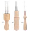 1-40pcs Felting Needles Wool Felt Tools with Eight Needles Tool Craft Felt Needle with Solid Wood Handle With Finger Cots