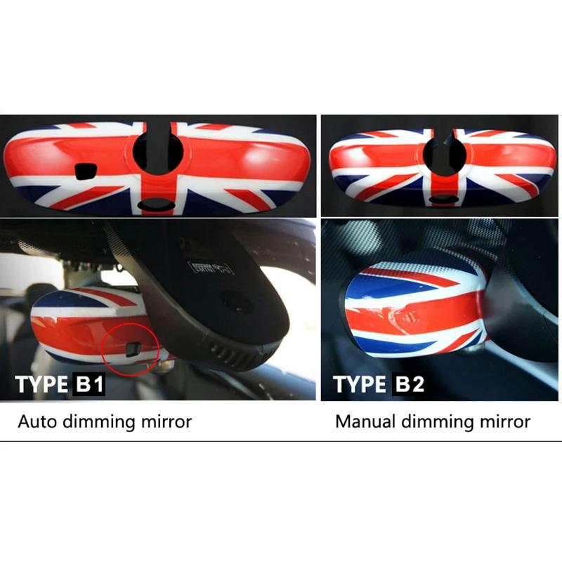The Black For MINI Cooper F54 F56 F55  F57  F60 Car Rear View Mirror Cover Housing Hatchback PC plastic Fashion  Auto Styling