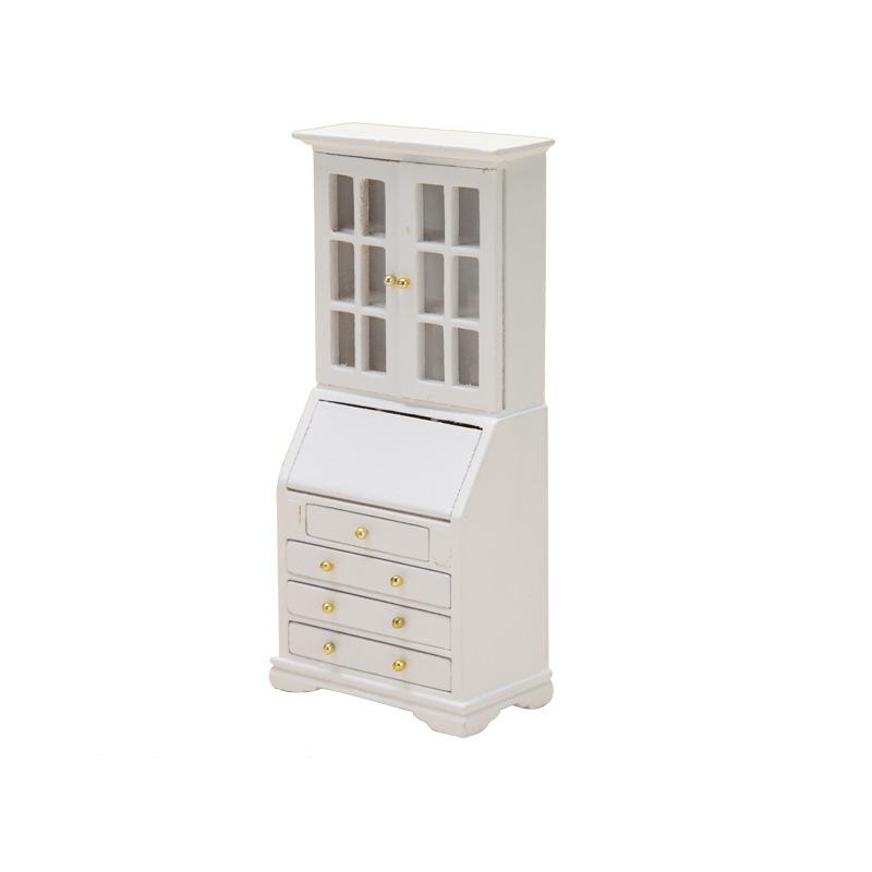 1Pc Wooden Mini Miniature Cabinet Ornament For Crafts Decor Kitchen Miniatures 1/12 Scale Pretend Play Photography