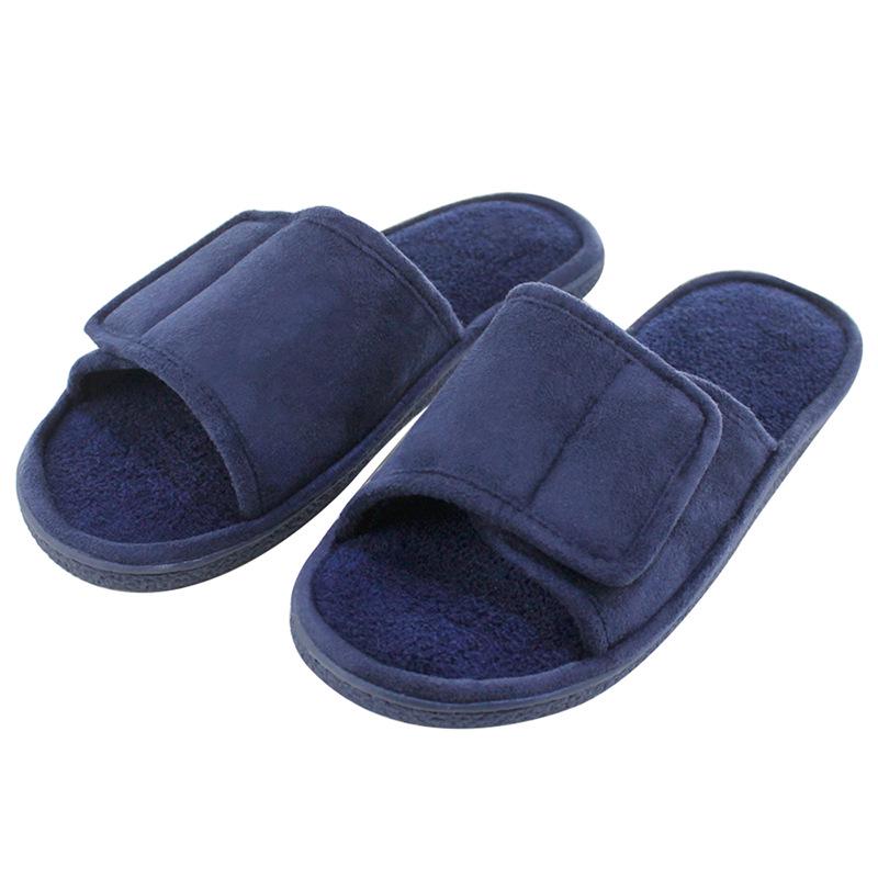 Men's Silent Open-Toe Breathable Slippers, Soft TPR Bottom, Machine Washable for Spring and Summer.