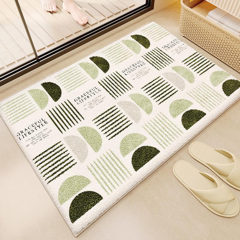 Absorbent Monster Bathroom Floor Mat Bathroom Floor Mat Imitation Cashmere Door Mat Non-slip Mat Household Bedroom Carpet Door Mat