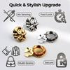 Irregular Metal Metal Cufflinks Shiny Brooch Pins New Button Covers  Women Men