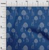 oneOone Cotton Flex Fabric Tree & Giraffe Block Printed Craft Fabric BTY 40 Inch