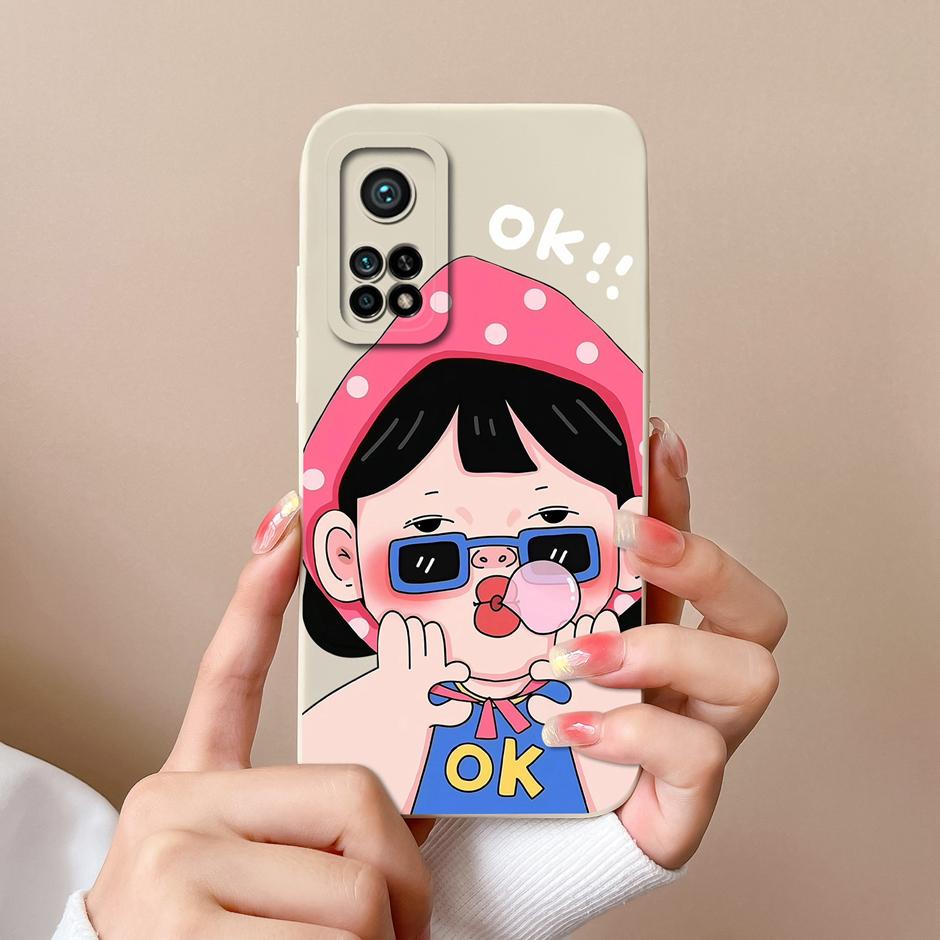 For Xiaomi Mi 10T Pro Lite 5G Casing Creative Collage Style Liquid Silicone Soft TPU Cover For XiaomiMi10T 10TPro Lite 5G Funda