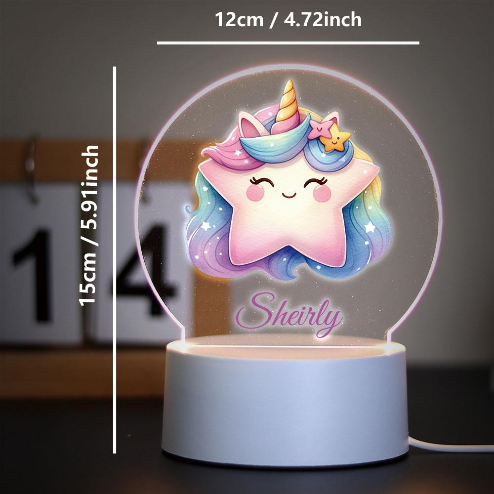 Cute Personalize Custom Unicorn Usb Atmosphere Table Lamp Usb Atmosphere Desk Lamp Usb Atmosphere Table Lamp