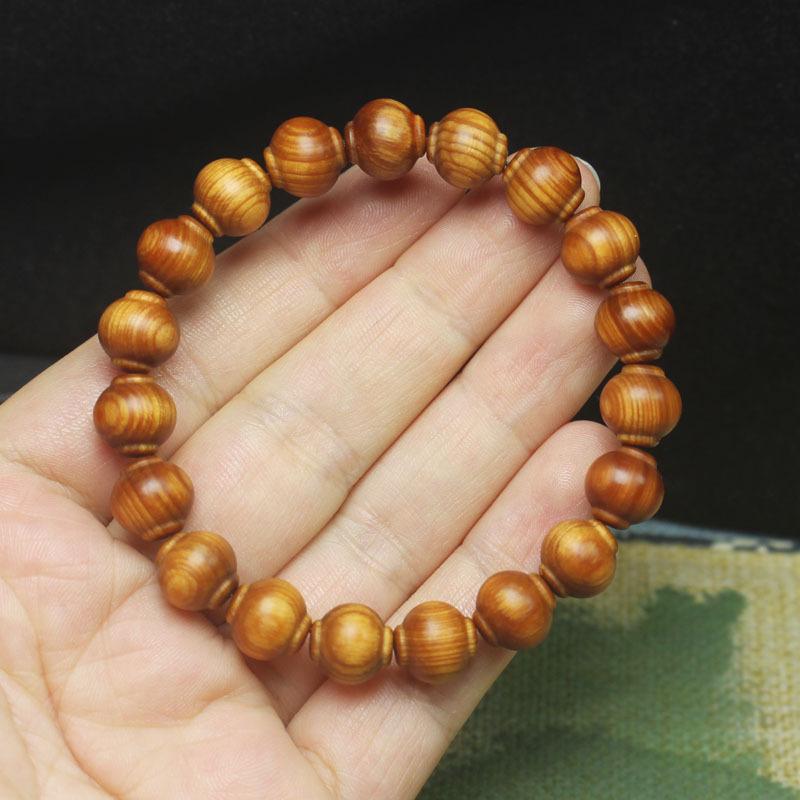 

Cypress Wood Lantern Beads Bracelet Men Women Prayer Beads