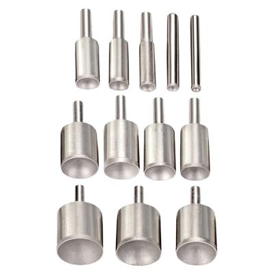 Punta per lucidatura da 320#, 5 mm-25 mm, parti diamantate, argento, durevole