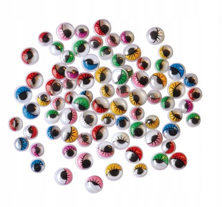 Colorful Stick-on Movable Eyes with Eyelashes 230