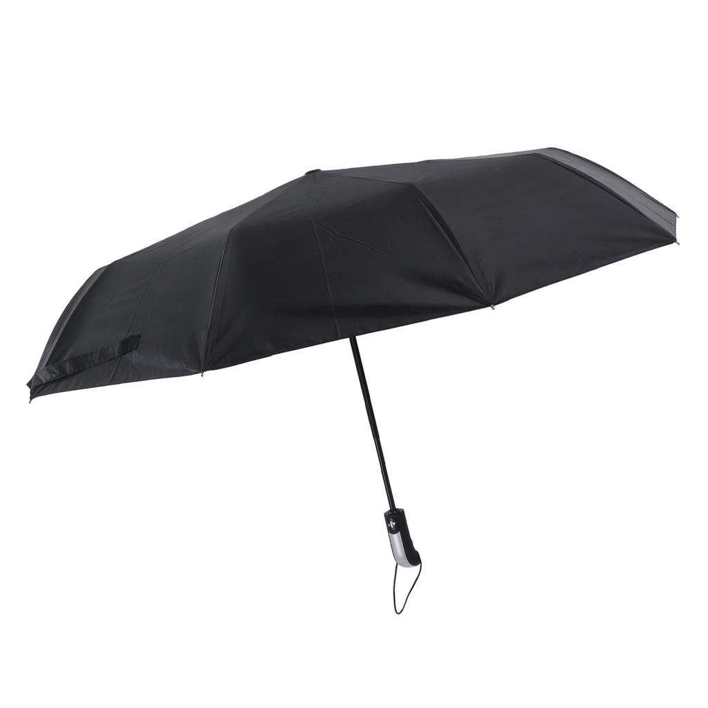 Automatischer Regenschirm Winddicht Bequemer Griff Tragbarer Faltbarer Regenschirm für Regen und Sonne Schwarz