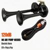 120dB Electric Air Horn 12V Snail Horn for Car Truck SUV Motorcycle Waterproof Plug & Play