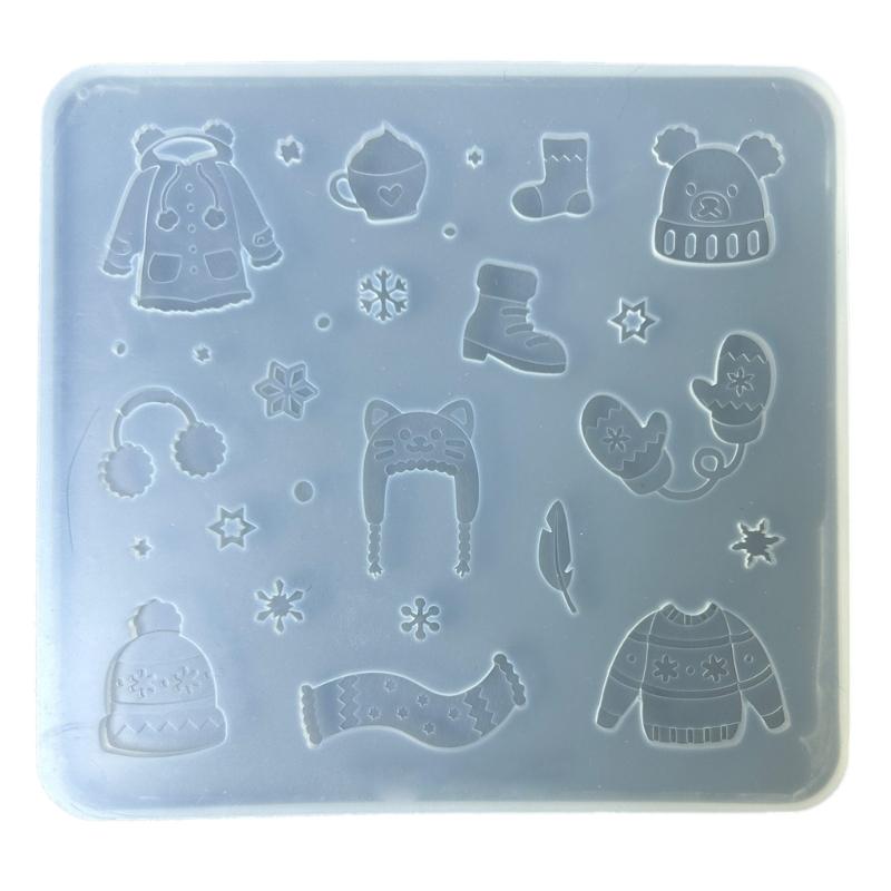 

Candy Molds Chocolate Molds Winter Clothes Shape Easy to Clean Molds Dessert Accessories Clay Food Molds for Candy Food 1
