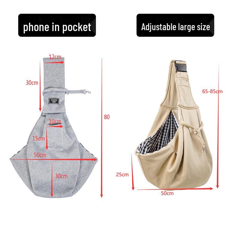 Foldable Cat & Dog Crossbody Backpack - Large Capacity, Portable & Single Shoulder Design for Outings