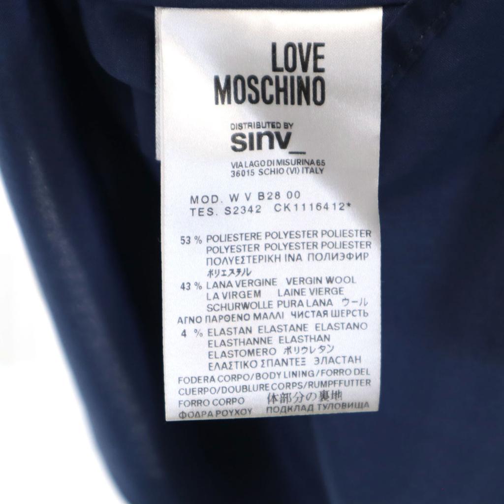 LOVEMOSCHINO Made in Italy Wool Blend No sleeve one piece 6 Navy Women Used