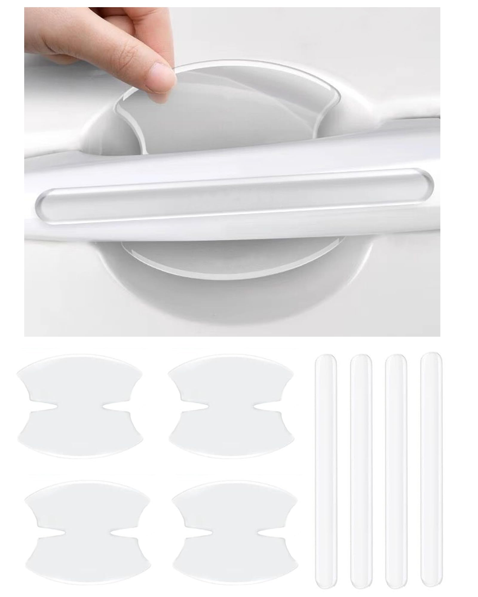 

Mitsubishi Mini Cab Van DS17V H27.2~/Mitsubishi Minicab EV R5.12~ Защитная пленка на ручки дверей Прозрачный набор с каплевидным клеем