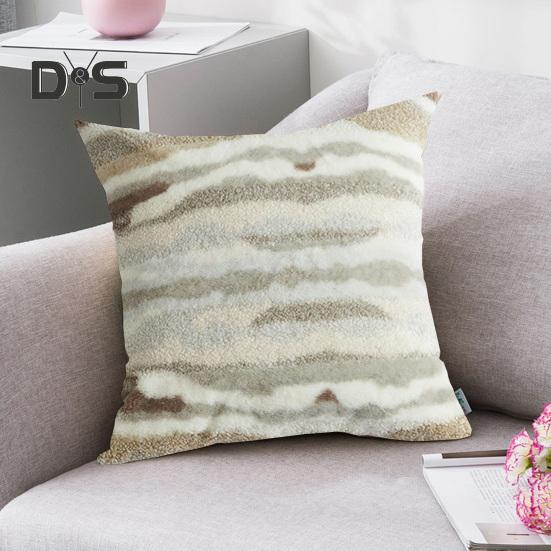 Fronha de Almofada Texturizada Fecho de Zíper Oculto Fronha de Almofada de Pelúcia Fronha de Almofada para Decoração de Sofá de Sala de Estar Quarto