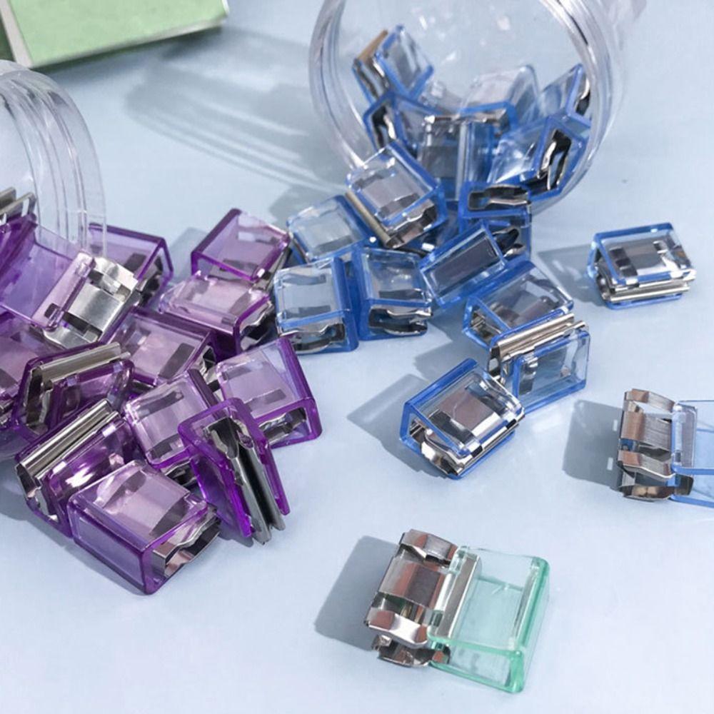 Morandi Color Letter Paper Clip Transparent Test Paper File Folder Push Clip  School Office