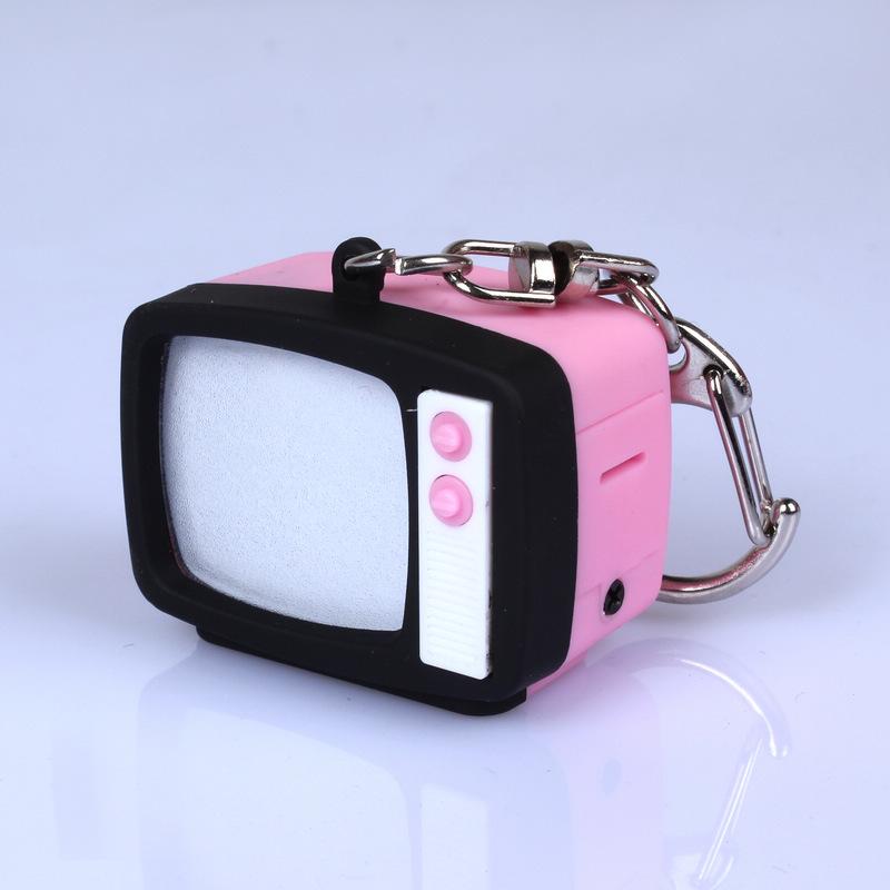 LED Luminous TV Keychain Toy with Screen Change Feature