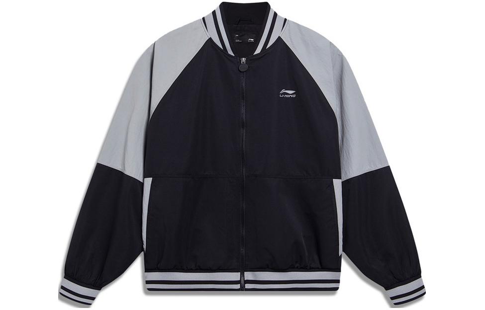 Li Ning Sports Life Collection Baseball Jacket Men s Black AFDT095-4 S