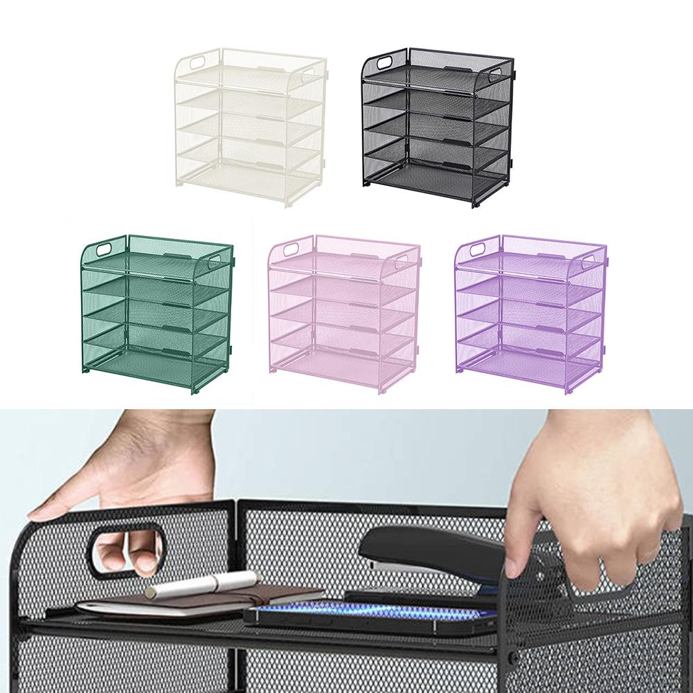 Efficiently Organize Your Documents with a Lightweight 5 Tier Metal Mesh Desk File Organizer Designed for Everyday Use