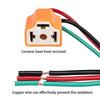 HUIQIAODS H4 Headlight Socket Lamp Connector Plug Wire Harness Adapter Pack of 2 (H4 Ceramic Socket)..