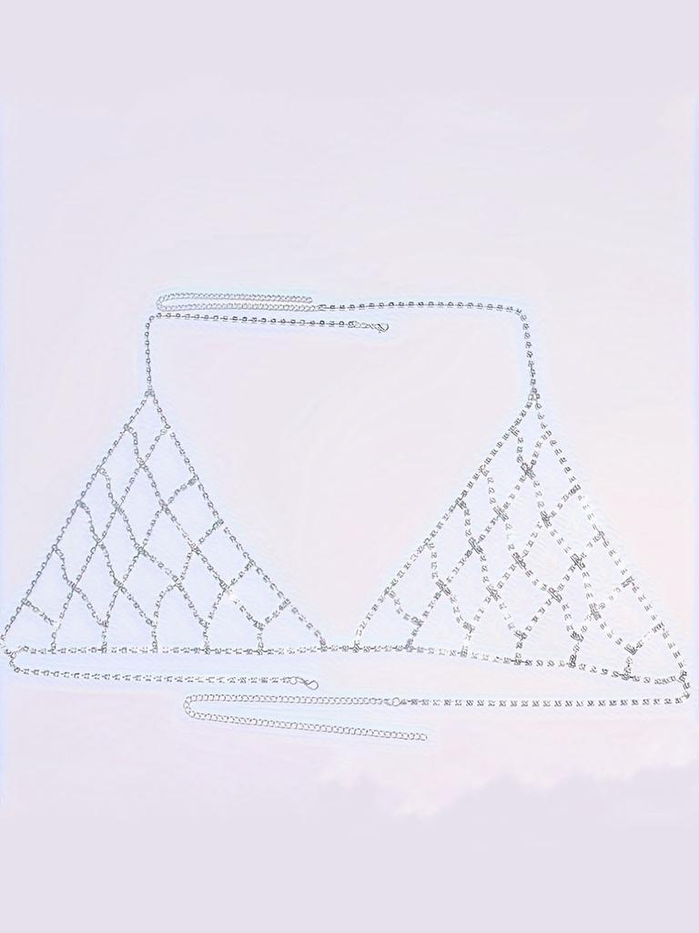 European And American Jewelry, Personalized Hollow Mesh Claw Chain Full Of Diamond Clothing Women, Sexy Geometric Bikini Body Chain