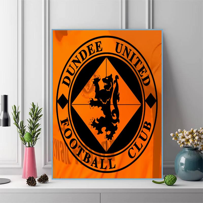 Dundee United FC Pattern 3pcs 100% Round Full Drill 5D DIY Diamond Painting Embroidery Cross Stitch Rhinestone Décor