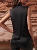 Women's Spring/Summer 2026 Sleeveless Satin pleated vest – European & American style sexy shirt