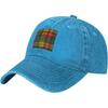 Tartan Plaid Baseball Cap Unisex Washed Cotton Dad Hat Low Profile Adjustable Outdoor Cap