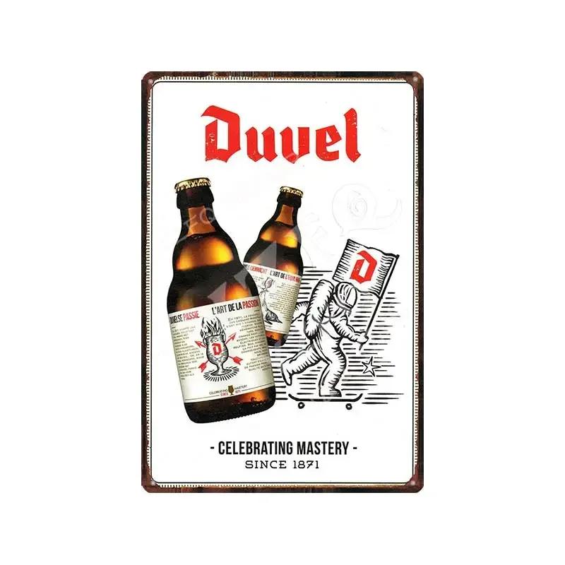 

Belgium Beer Duvel Vintage Metal Tin Sign Retro Wall Plates Bar Pub Art Home Decor Decorative Plaque Retro Style Wall Hanging 30x40cm