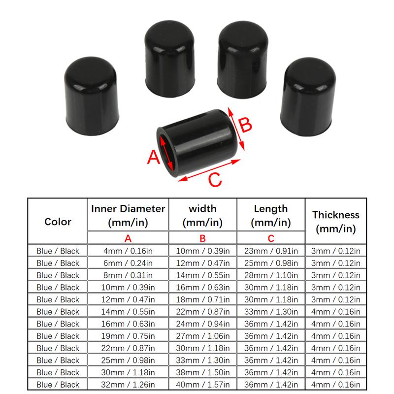 5pcs Black Silicone Blanking Cap Intake Vacuum Hose End Bung Sealing Plugs Auto Car Accessories Parts Waterproof and dustproof