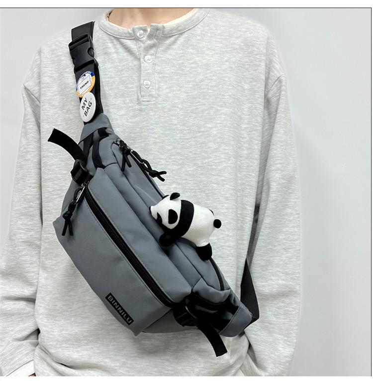 Modna unisexowa torba crossbody na klatkę piersiową i biodrowa do użytku codziennego, sportowego lub studenckiego