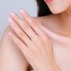 Modian Classic Design Sparkling Cubic Zirconia Ring Real 925 Silver Female Wedding Band Finger Rings For Women Jewelry
