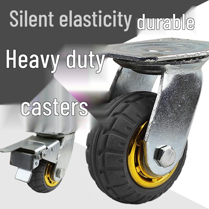 Deyi Heavy-Duty Industrial Rubber Caster Wheel