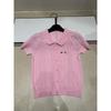 Miu Style Beaded Lapel Knit Top - Short Sleeve, Casual & Age-Reducing, 2026 Summer Collection