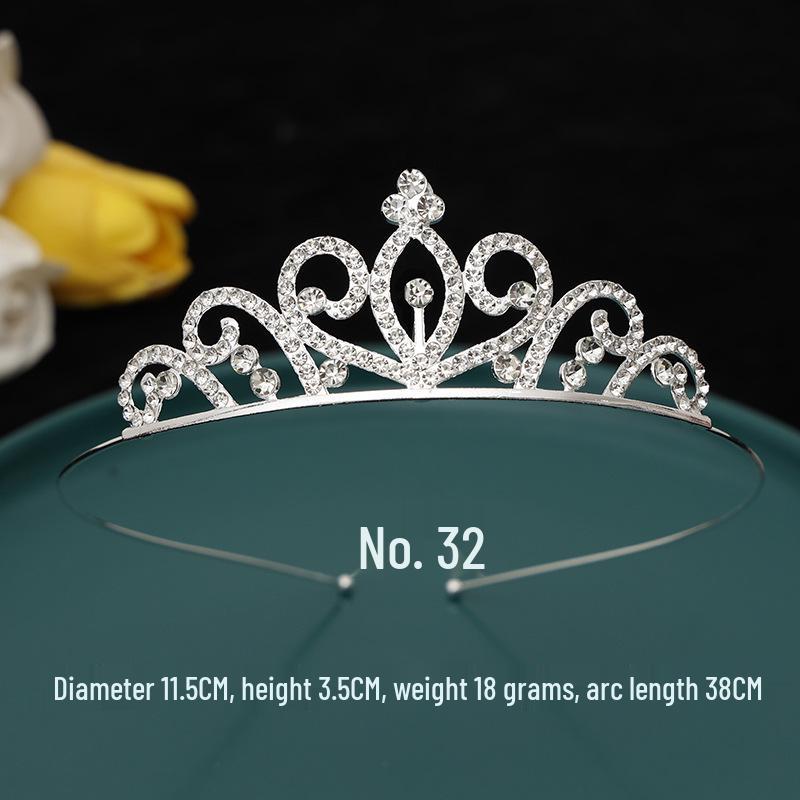 Serre-tête Couronne de Princesse à Strass pour Enfants - Mignon Style Peigne Chat Lapin Incrusté de Diamants pour Filles