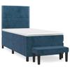 3137765 vidaXL Divan Bed with Mattress Dark Blue 90x200 Cm