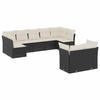 VidaXL Garden Lounge Set with Cushions 9 Pcs, Patio Sofas, Patio Furniture Set, Outdoor Furniture, Black 3218146