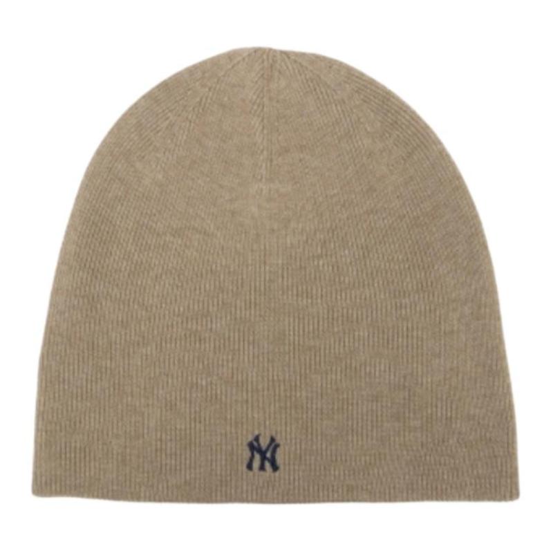 MLB Polyester Beanies Unisex Beige Fashion 3ABNB0456-50BGS
