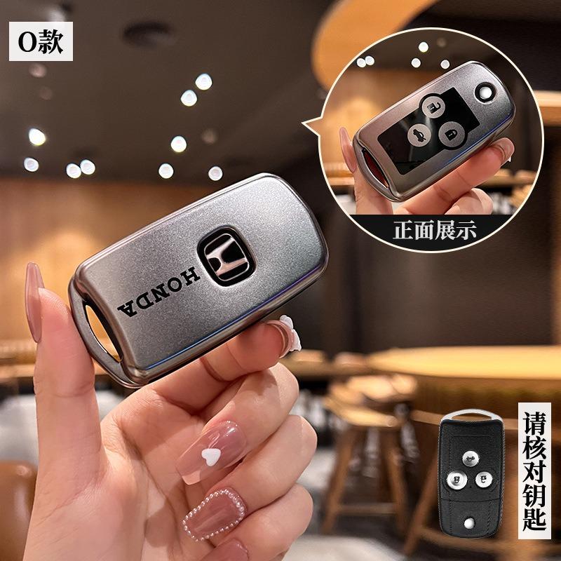 for Honda Civic Fit Accord CRV HRV Jazz Odyssey Shuttle GP2 Spada Step Wgn RG1 Freed Spike Ge6 2/3 Button Car Key Case Cover Bag XK6