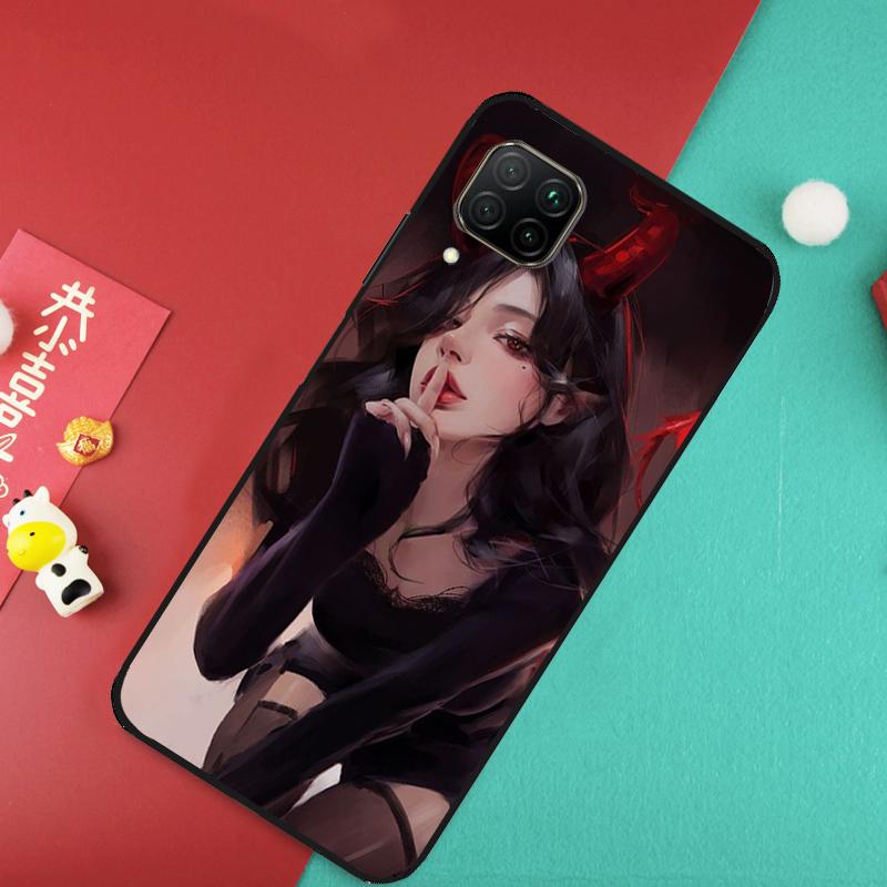 

Aesthetic Devil Woman Bad Girl For Huawei Nova 7i 8i 3i 11i Nova 10 9 SE 5T Y60 Y70 Y90 Y61 Y91 P20 P40 Lite P30 Pro Case Huawei Nova 9