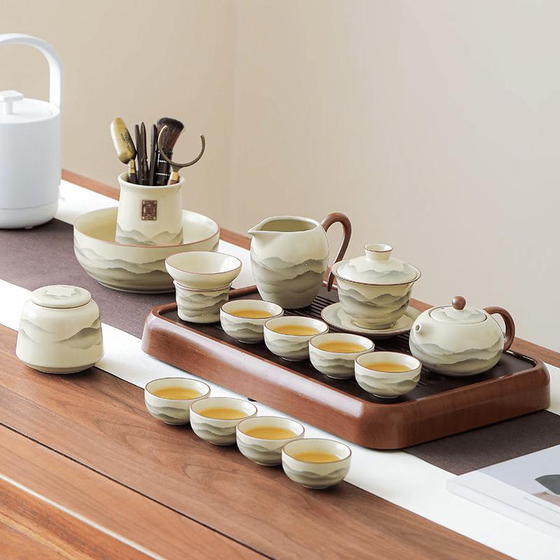 Cha Xun Ru Kiln 10-Piece Ceramic Tea Set