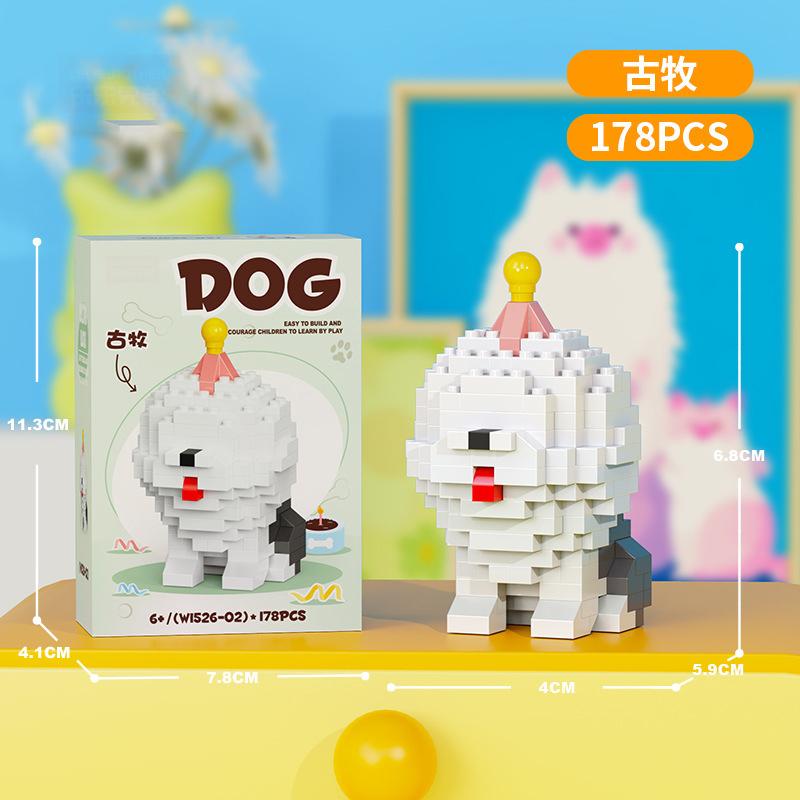 pet blocks Mini Building Set for children girls 12 year old dog cat mirco Brick particle building blocks Desktop Model for Adult