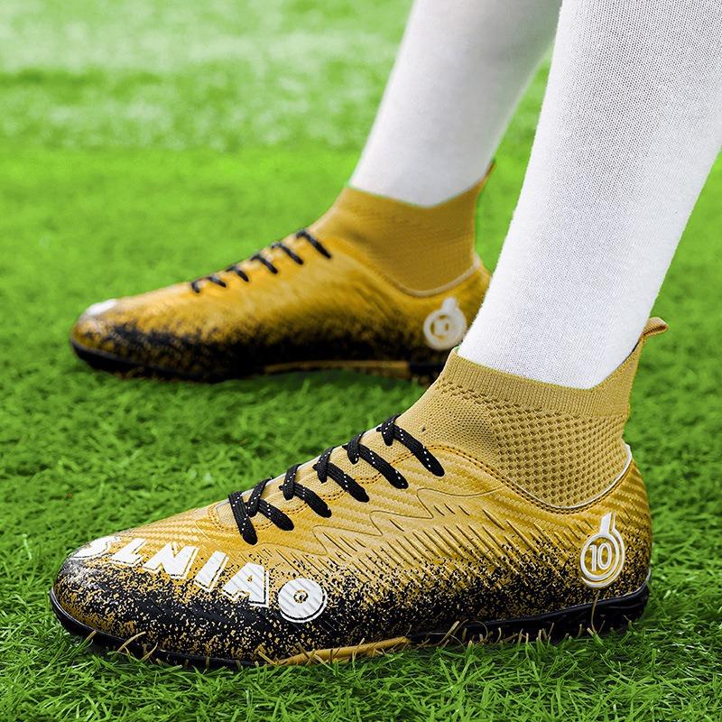 Children's Football Shoes Men's High Top Adult Student Professional Game Training Long Nails Broken Nails Sneakers