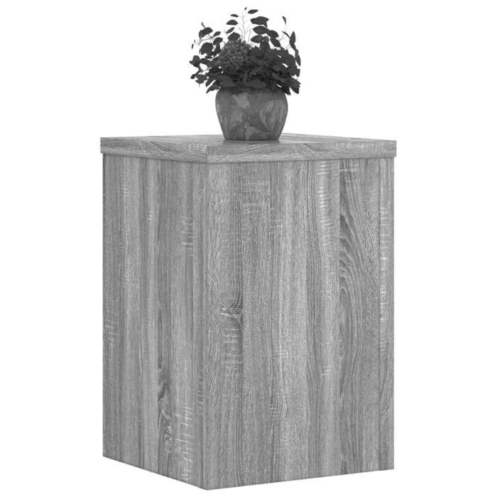 VidaXL Supports pour plantes 2 pcs sonoma gris bois d'ingénierie, support de fleurs, support de pot, support pour plantes 852911