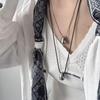 Korean Minimalist Water Drop Pendant Necklace - Women's Niche Design, Long Layered Sweater Chain