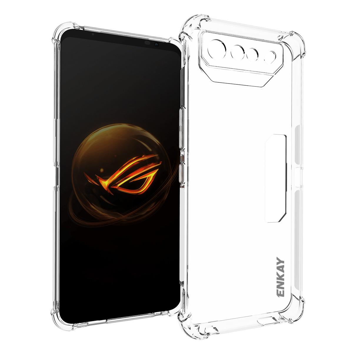 

ENKAY HAT PRINCE Для Asus ROG Phone 7 Ultimate 5G Прозрачный чехол для телефона Противоскользящая полоса Края из ТПУ Чехол для сотового телефона A