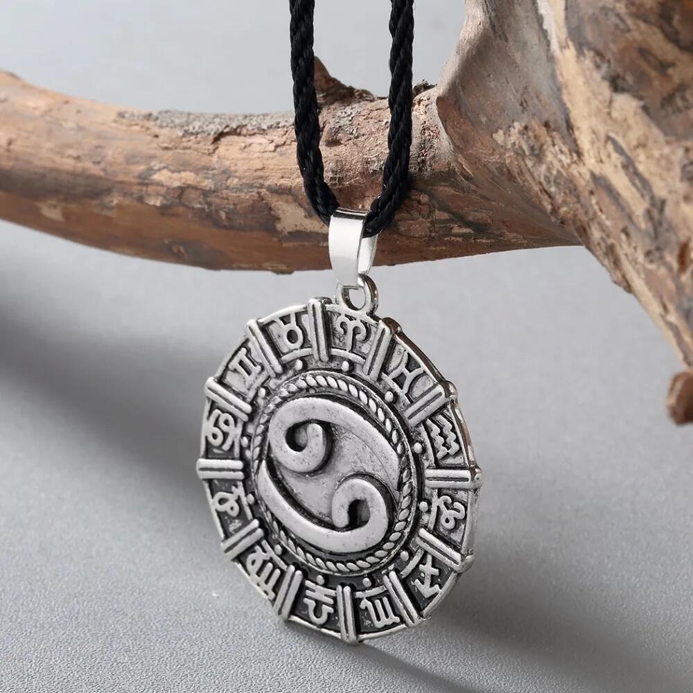Kinitial Karkat Zodiac Cancer Constellation Necklace Birthday Jewelry Astrology Zodiac Horoscope Necklace Star Sign Viking Runes