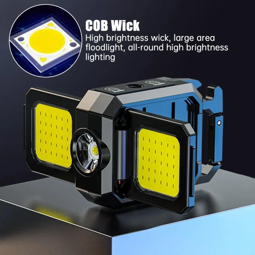 USB-wiederaufladbare COB-Arbeitsleuchten Mini-LED-Taschenlampen Wasserdichter Schlüsselanhänger Notfall-Laterne Für Outdoor-Camping